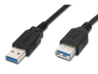 Mcab 1.8M USB 3.0 CABLE A-A /M-F BK