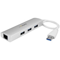 StarTech.com 3PT PORTABLE USB 3.0 HUB + GBE