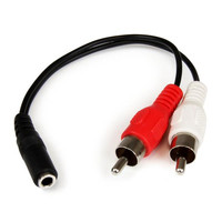 StarTech.com 6IN 3.5MM TO RCA AUDIO CABLE