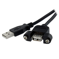 StarTech.com 2FT PANEL MOUNT USB CABLE A-A