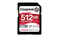 Kingston 512GB SDXC CANVAS REACT PLUS U3