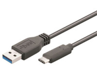 Mcab 1M USB 3.0 CABLE C-A / M-M BK