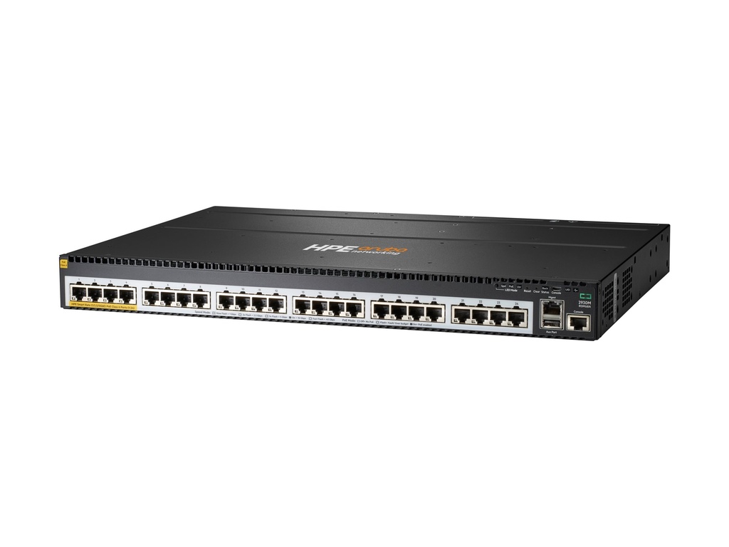 HPE Aruba 2930M 24 Smart Rate POE+ 1-Slot - Switch - L3 - managed - 24 x 1/2.5/5GBase-T POE+ - an Rack montierbar - PoE+ (860 W)