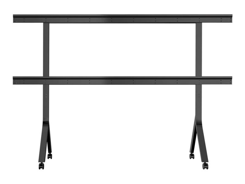 ViewSonic LD-STND-009 - Wagen - Slim - für Flachbildschirm - Aluminiumlegierung, Kunststoff - Schwarz - Bildschirmgröße: 345-414 cm (136"-163")