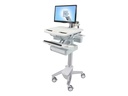 Ergotron Wagen - offene Architektur - für LCD-Display / PC-Ausrüstung - medizinisch - Kunststoff, Aluminium, verzinker Stahl - Grau, weiß, Polished Aluminum - Bildschirmgröße: bis zu 61 cm (bis zu 24 Zoll)