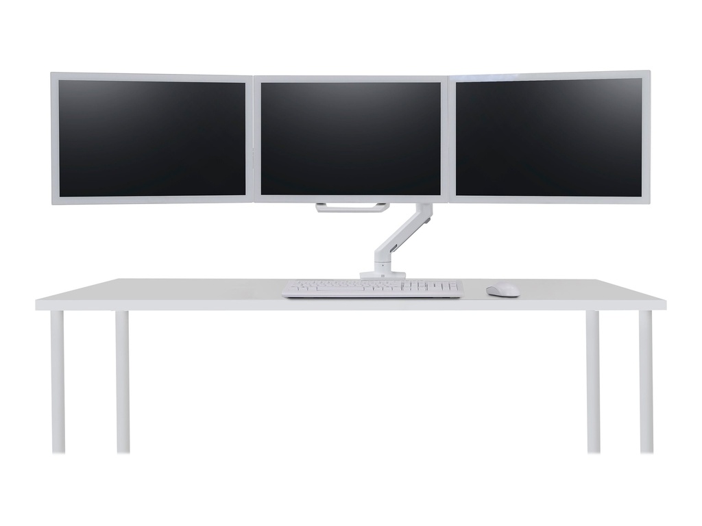 Ergotron HX - Montagekomponente (Griff, 3 Drehzapfen, Bogen mit drei Scharnieren) - für 3 LCD-Anzeigen - weiß - Bildschirmgröße: bis zu 61 cm (bis zu 24 Zoll)