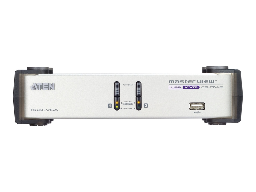 ATEN CS1742 - KVM-/Audio-/USB-Switch - 2 x KVM/Audio/USB