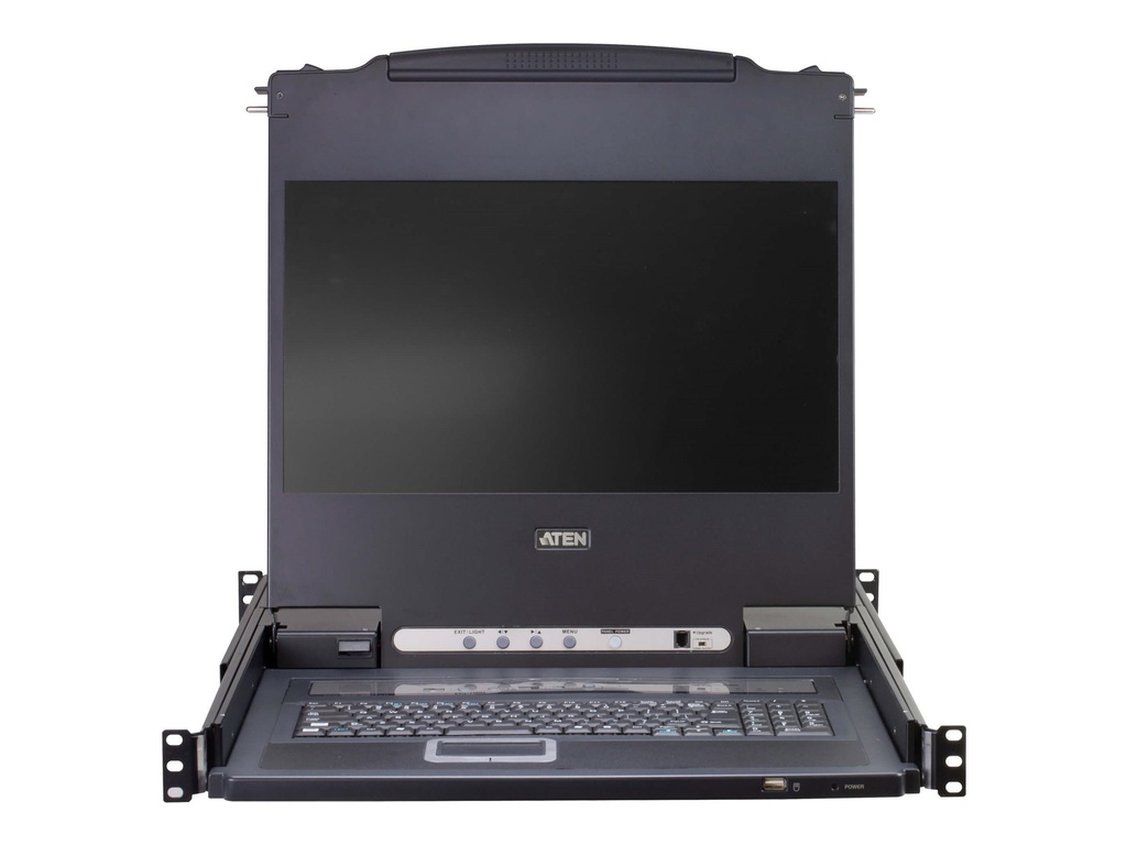 ATEN Slideaway CL5716MW-ATA-XG - KVM-Konsole mit KVM-Switch - 8 Anschlüsse - PS/2, USB - 43.2 cm (17")