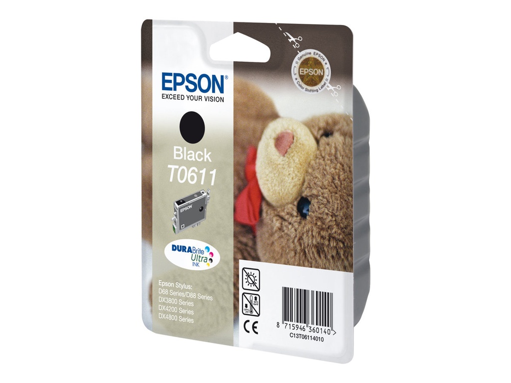 Epson T0611 - Schwarz - original - Tintenpatrone
