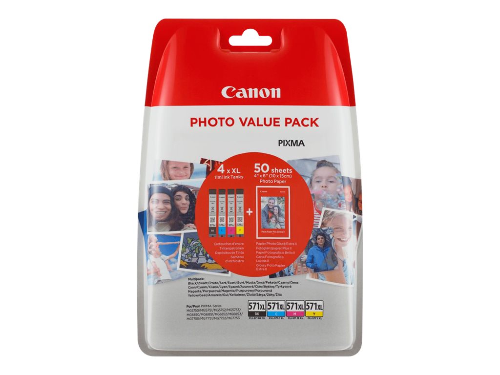 Canon CLI-571 XL C/M/Y/BK Photo Value Pack