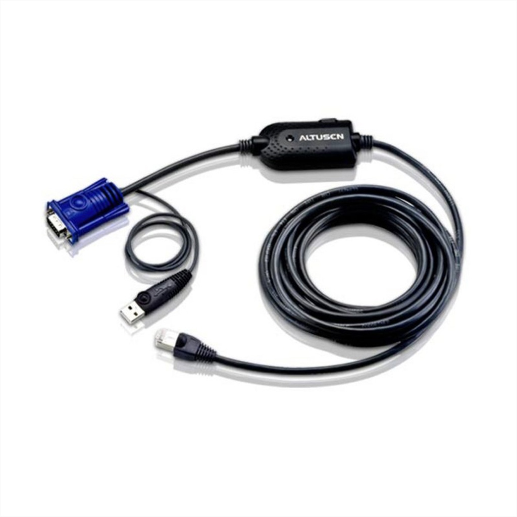 ATEN KA7970 USB KVM Adapter Cable (CPU Module) - Tastatur- / Video- / Maus- (KVM-) Kabel - RJ-45 (M) bis USB, HD-15 (VGA) (M)