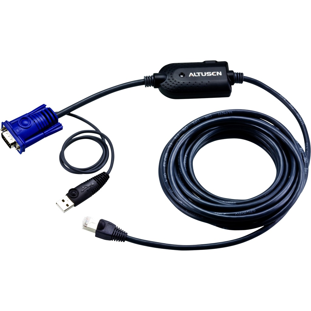 ATEN KA7970 USB KVM Adapter Cable (CPU Module) - Tastatur- / Video- / Maus- (KVM-) Kabel - RJ-45 (M) bis USB, HD-15 (VGA) (M)