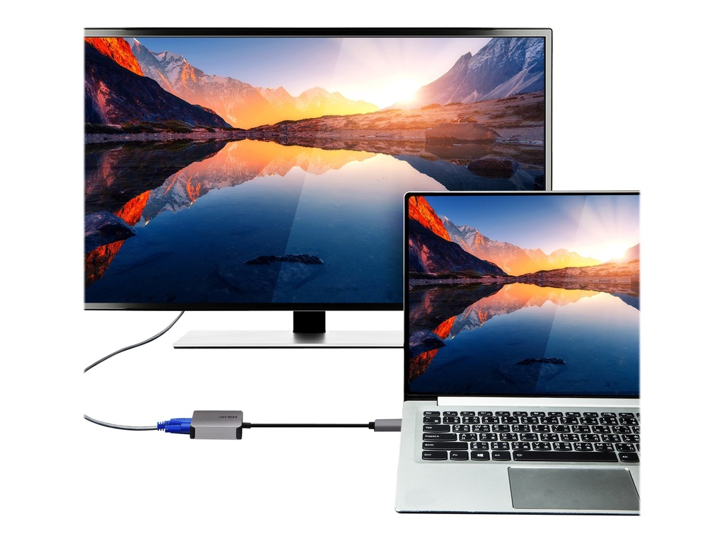 ATEN UC3002A - Videoadapter - USB-C (M) zu HD-15 (VGA)