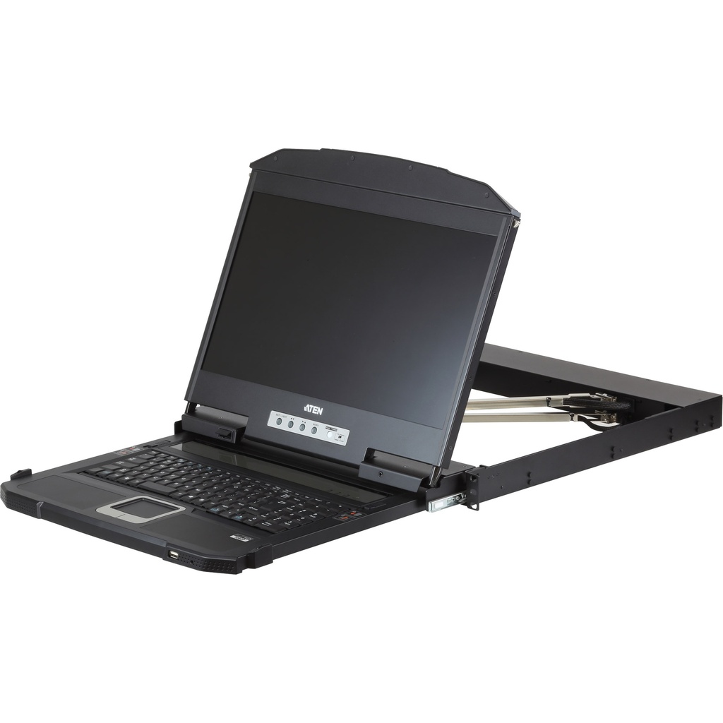 ATEN 18.5 Dual Rail USB-HDMI-DVI-VGA FullHD franz. - KVM-Konsole - DVI