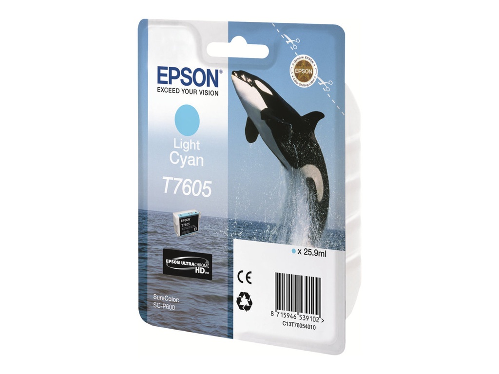 Epson T7605 - 26 ml - hell Cyan - original