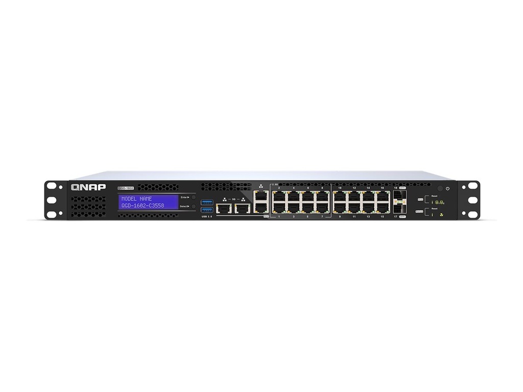 QNAP Smart Edge QGD-1602 - Switch - Smart - 2 x 10 Gigabit SFP+ + 8 x 2.5GBase-T + 8 x 10/100/1000