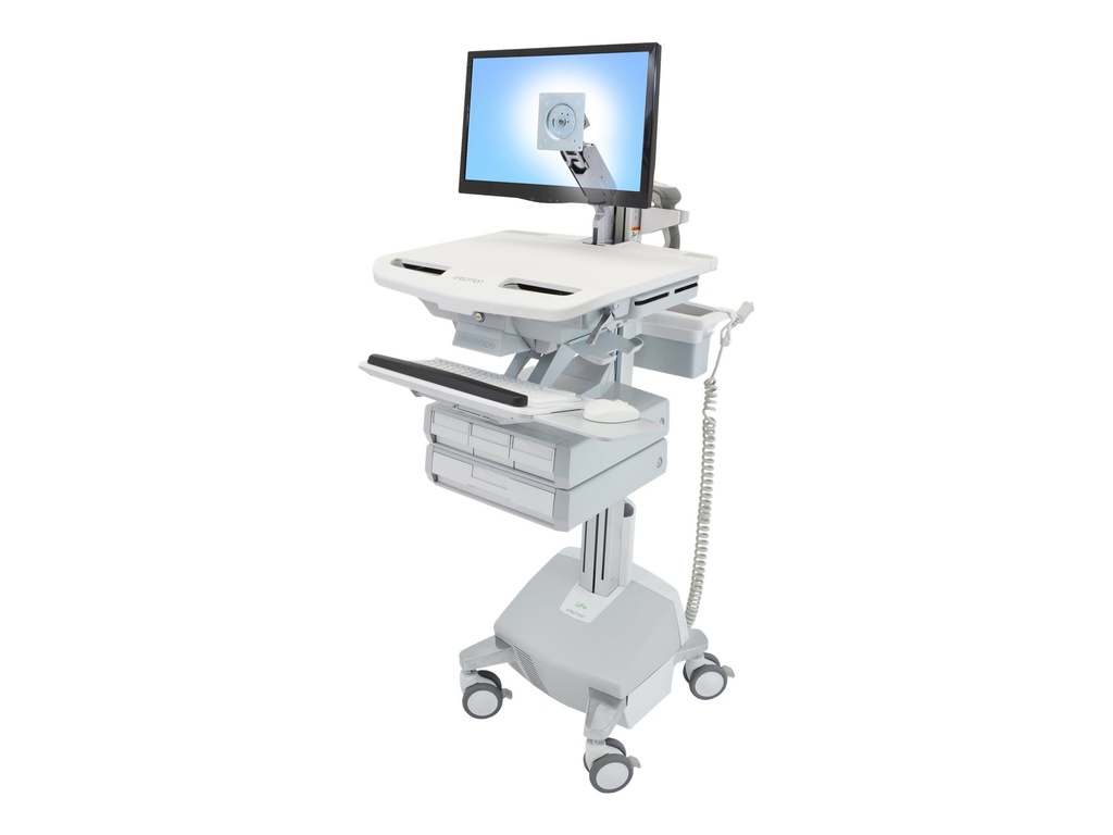 Ergotron Cart with LCD Arm, LiFe Powered, 4 Drawers - Wagen (nur Laden)