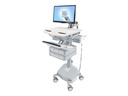 Ergotron Cart with LCD Arm, LiFe Powered, 6 Drawers - Wagen - offene Architektur - für LCD-Display / PC-Ausrüstung - verriegelbar - medizinisch - Aluminium, verzinker Stahl, hochwertiger Kunststoff - Bildschirmgröße: bis zu 61 cm (bis zu 24 Zoll)