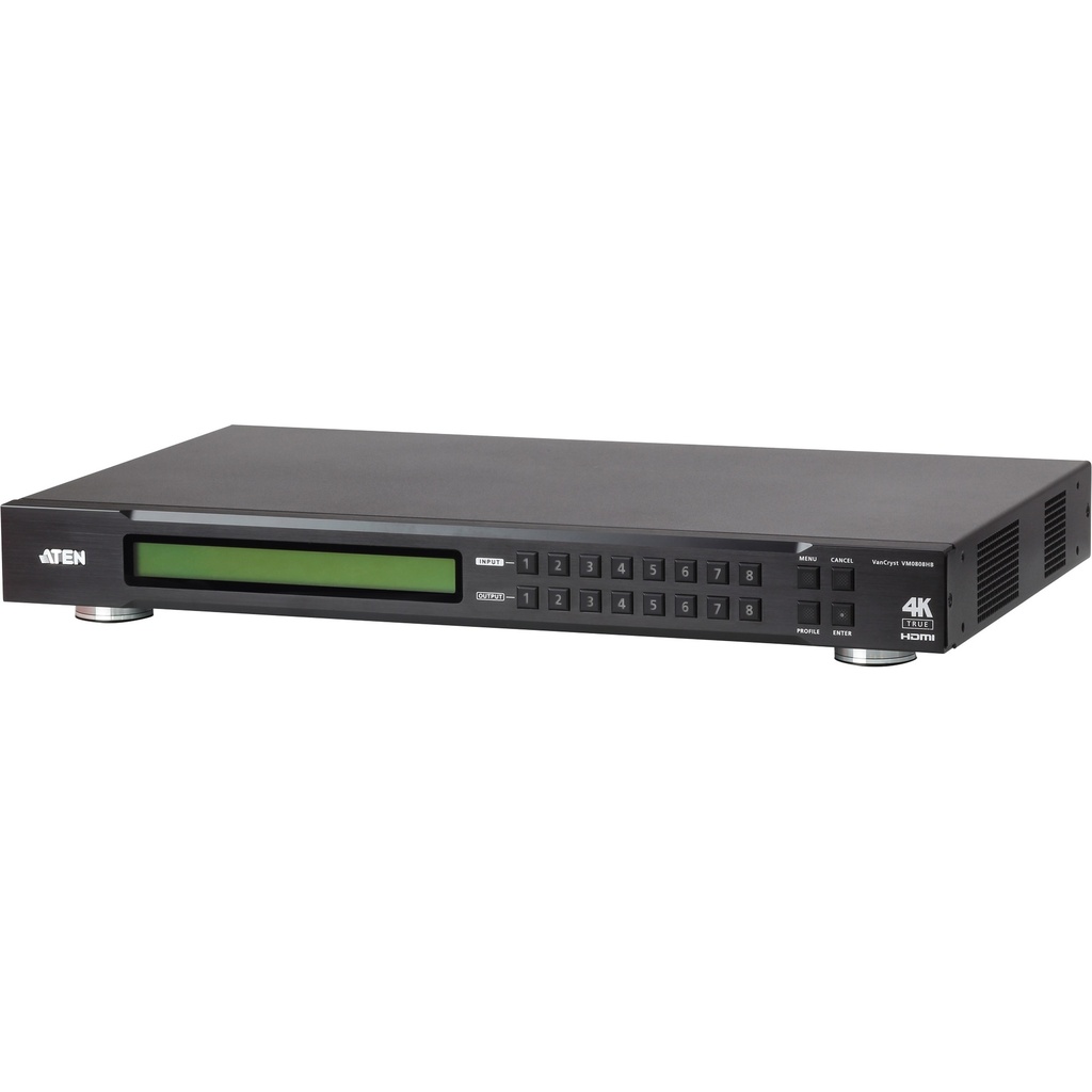 ATEN 8 x 8 True 4K HDMI Matrix Switch - KVM-Umschalter - 8-Port