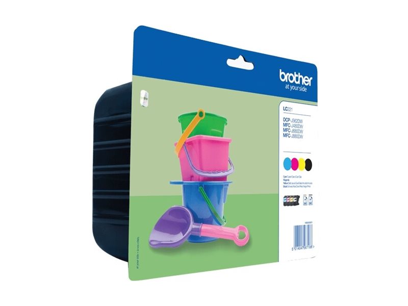 Brother LC221 Value Pack - 4er-Pack - Schwarz