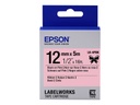 Epson LabelWorks LK-4PBK - Seidig - Schwarz auf Pink - Rolle (1,2 cm x 5 m)