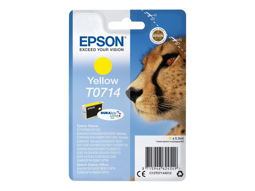 Epson T0714 - 5.5 ml - Gelb - original - Tintenpatrone