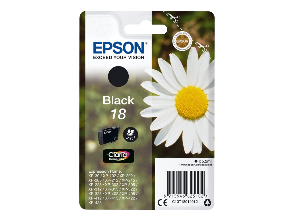 Epson 18 - 5.2 ml - Schwarz - original - Tintenpatrone