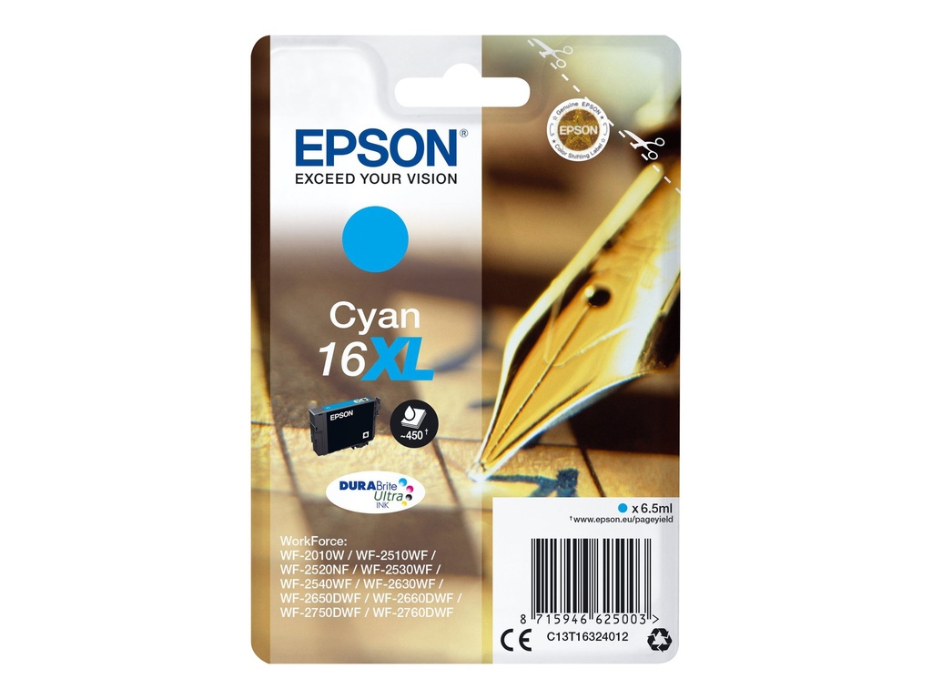 Epson 16XL - 6.5 ml - XL - Cyan - original