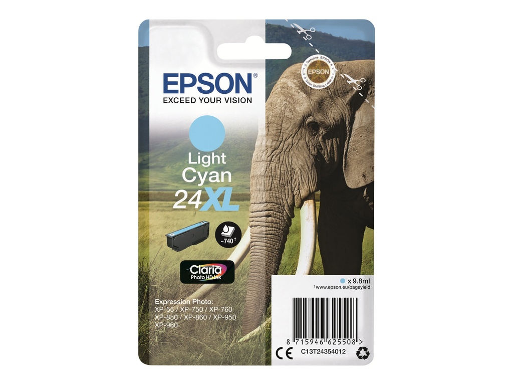 Epson 24XL - 9.8 ml - XL - Cyan - original