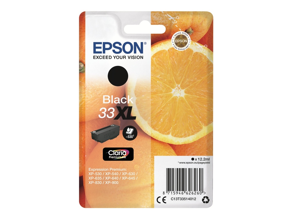 Epson 33XL - 12.2 ml - XL - Schwarz - original
