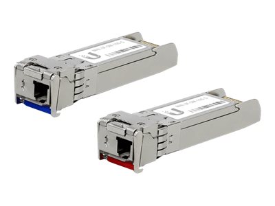 Ubiquiti U Fiber Single-Mode - SFP (Mini-GBIC)-Transceiver-Modul - 10GbE - 10GBASE-BiDi (Packung mit 2)