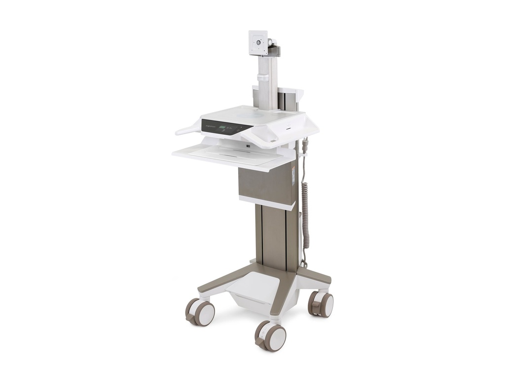 Ergotron CareFit Pro - Wagen - Constant Force-Höhenverstellung - für LCD-Display / PC-Ausrüstung - medizinisch - weiß, Warm Gray - Bildschirmgröße: bis zu 68,6 cm (bis zu 27 Zoll)