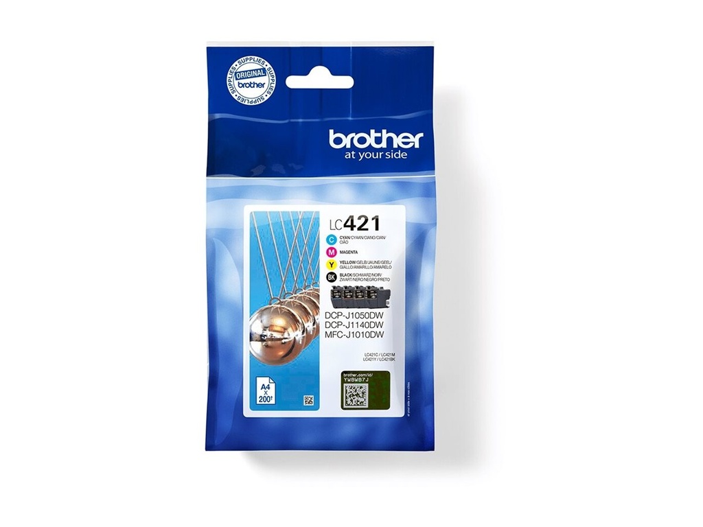 Brother LC421 - 4er-Pack - Schwarz, Gelb, Cyan, Magenta
