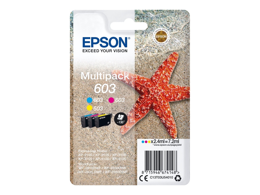 Epson 603 Multipack - 3er-Pack - Gelb, Cyan
