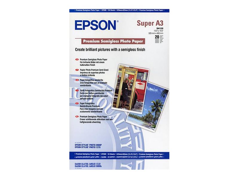 Epson Premium Semigloss Photo Paper - Seidenmattfotopapier - A3 plus (329 x 423 mm)