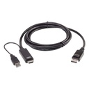 ATEN True 4K 1.8M HDMI zu DisplayPort-Kabel - 1,8 m - HDMI + USB - DisplayPort - Männlich - Männlich - Gerade