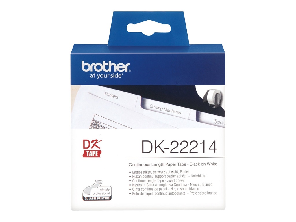 Brother DK-22214 - Weiß - Rolle (1,2 cm x 30,5