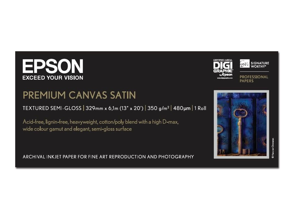 Epson PremierArt Water Resistant Canvas - Glänzend - Rolle (33 cm x 6,1 m)