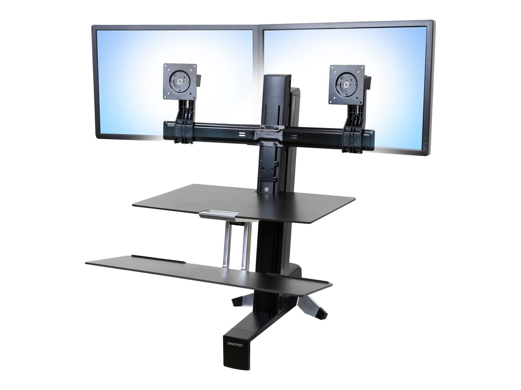 Ergotron Tall-User Kit for WorkFit Dual - Befestigungskit (2 Drehgelenke, 2 Halterungen mit Erhöhung)