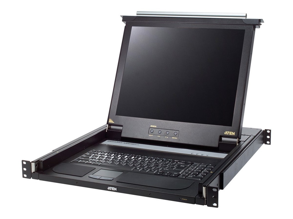 ATEN Slideaway CL1000M - KVM-Konsole mit KVM-Switch - 1 Anschlüsse - PS/2 - Frankreich - 43.2 cm (17")