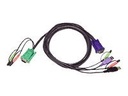 ATEN Video- / USB- / Audio-Kabel - Mini-Stecker, 15-polig SPHD (M)