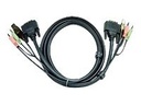 ATEN 2L-7D03U - Video- / USB- / Audio-Kabel - USB, mini-phone stereo 3.5 mm, DVI-I (M)