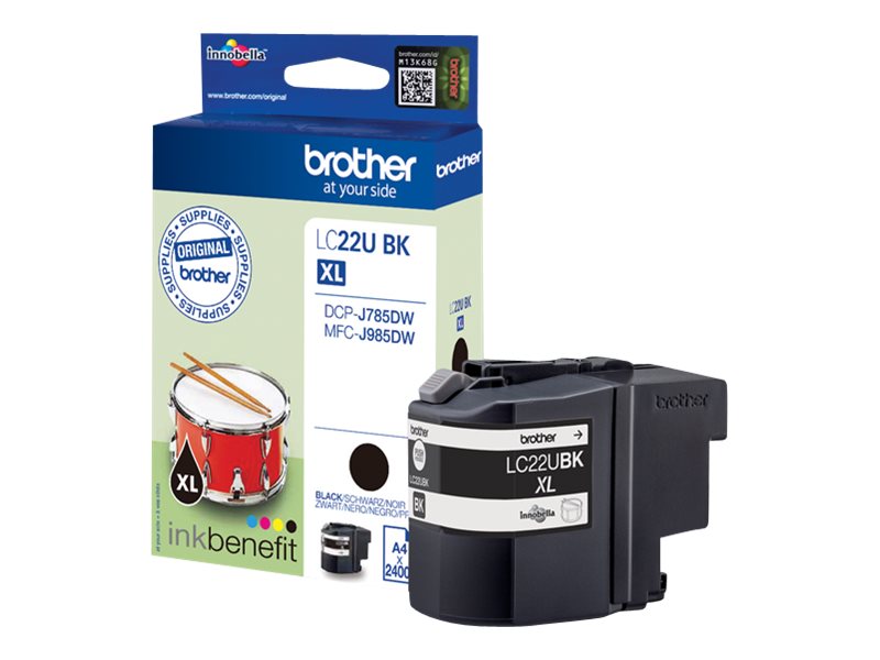 Brother LC22UBK - XL - Schwarz - original - Tintenpatrone