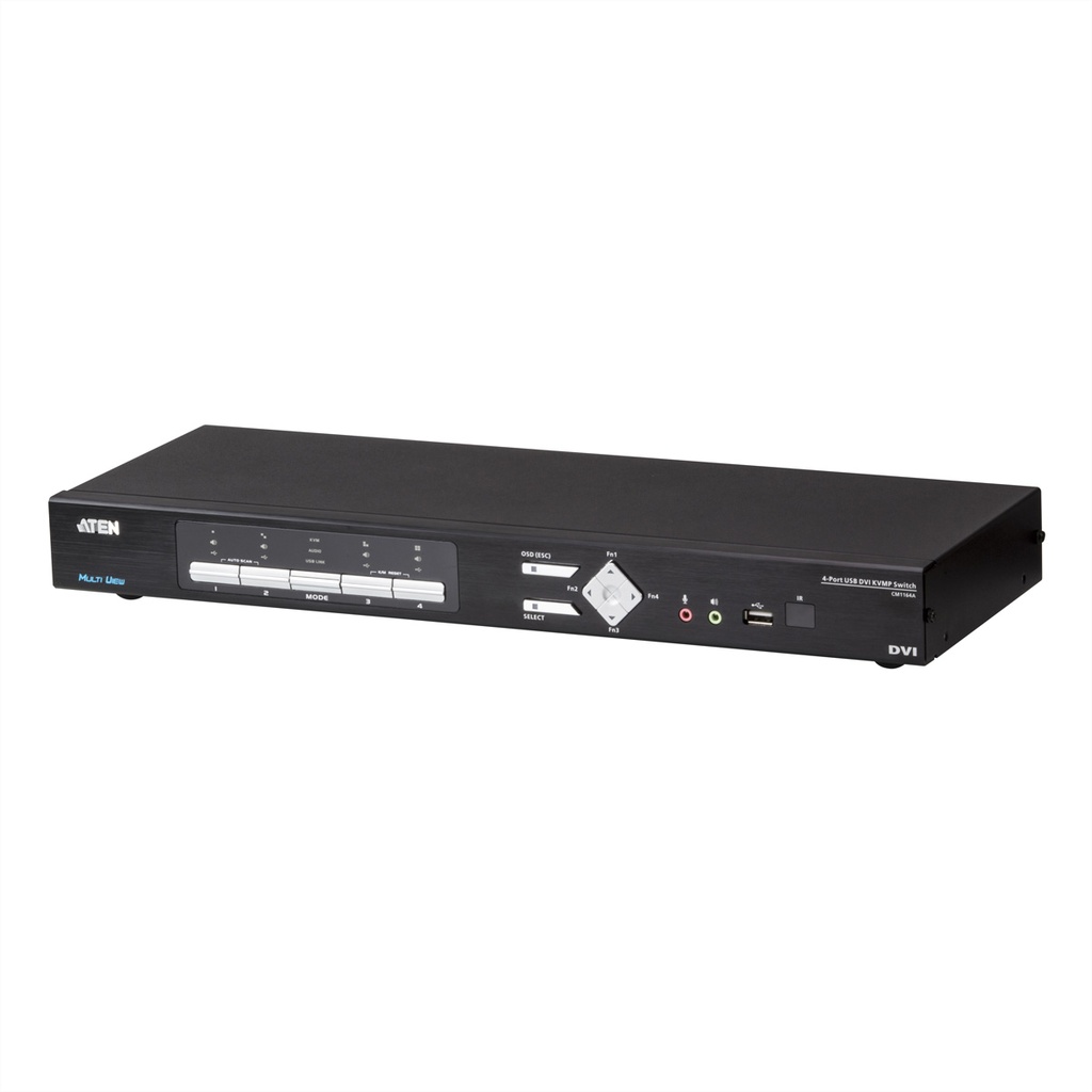 ATEN CM1164A Tastatur/Video/Maus (KVM)-Switch Rack-Einbau Schwarz