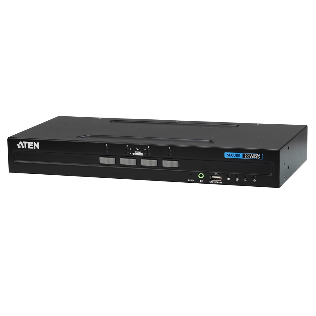 ATEN CS1184D Tastatur/Video/Maus (KVM)-Switch Rack-Einbau Schwarz