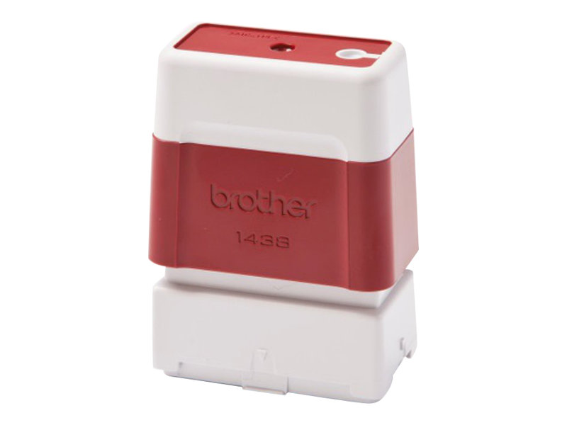 Brother 1438 - Stempel - vorgetränkt - Rot - Benutzerdefinierter Text - 14 x 38 mm (Packung mit 12)