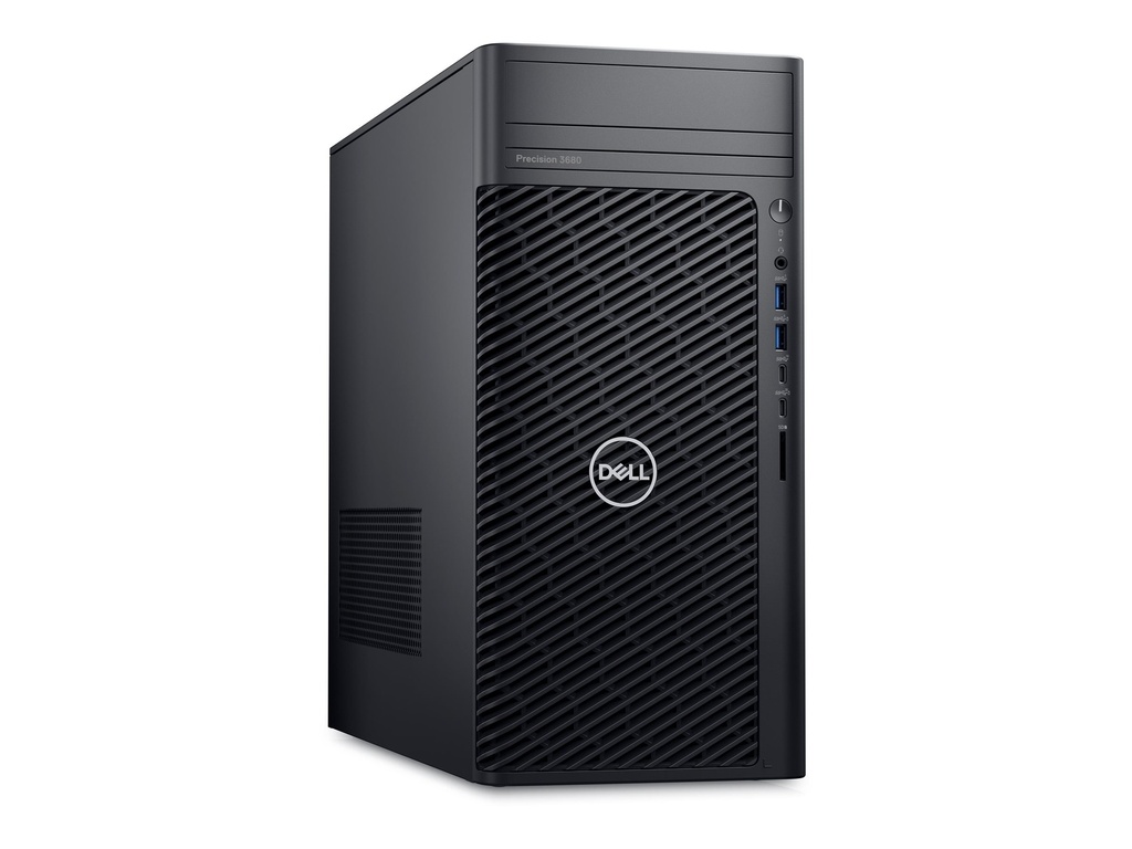 Dell Precision 3680 - Leistungsturm - 1 x Core i7 i7-14700 / 2.1 GHz - vPro Enterprise - RAM 16 GB - SSD 512 GB - NVMe - UHD Graphics 770 - 1GbE - Win 11 Pro - Monitor: keiner - Schwarz, schwarz (Tastatur)