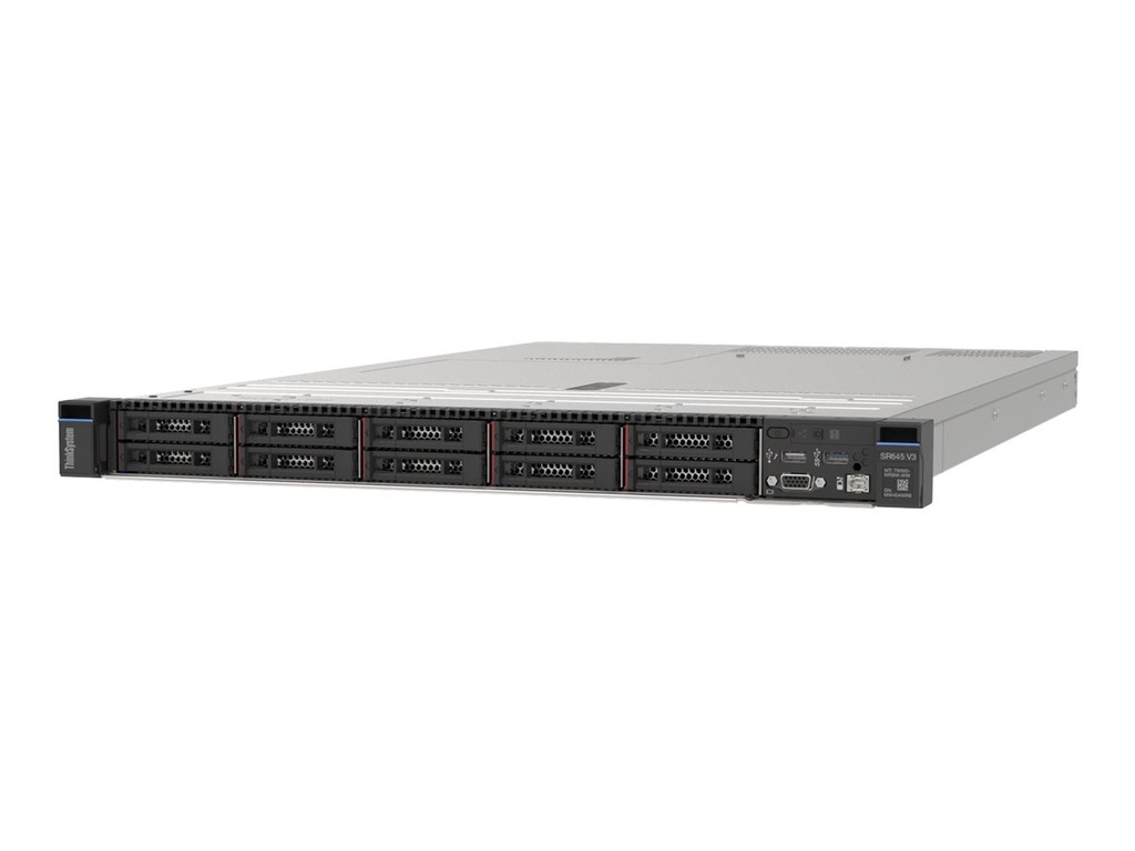 Lenovo ThinkSystem SR645 V3 7D9C - Server - Rack-Montage - 1U - zweiweg - 1 x EPYC 9334 / 2.7 GHz - RAM 32 GB - SAS - Hot-Swap 6.4 cm (2.5")
