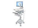 Ergotron Wagen - für LCD-Display / PC-Ausrüstung - medizinisch - Aluminium, verzinker Stahl, hochwertiger Kunststoff - Grau, weiß, Polished Aluminum - Bildschirmgröße: bis zu 55,9 cm (bis zu 22 Zoll)