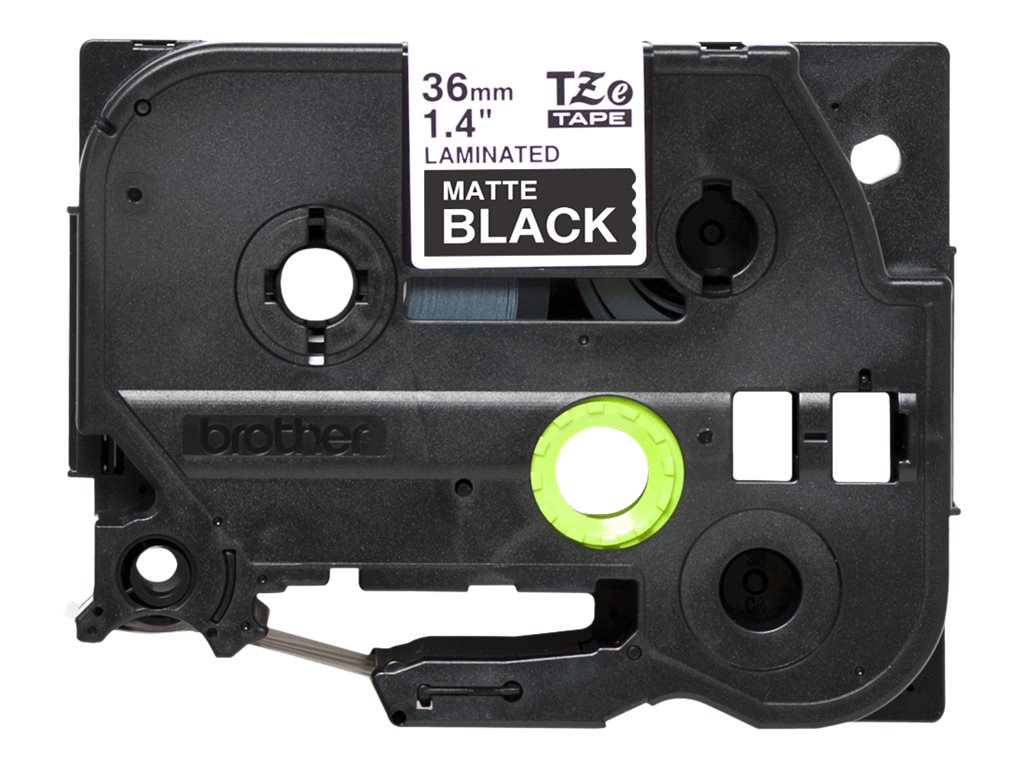 Brother TZe-M365 - Matt - Klebstoff - weißer Druck auf mattem Schwarz - Rolle (3,6 cm x 8 m)